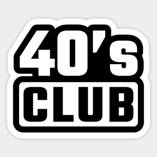 40th birthday Sticker